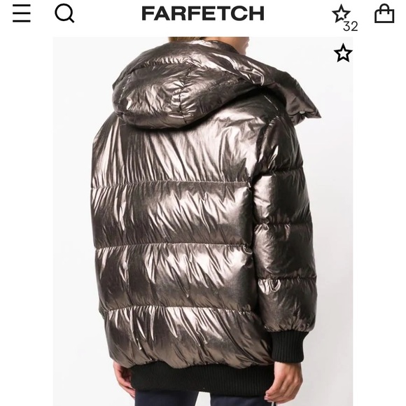 Moncler metallic oversized hooded puffer jacket - Picture 5 of 10